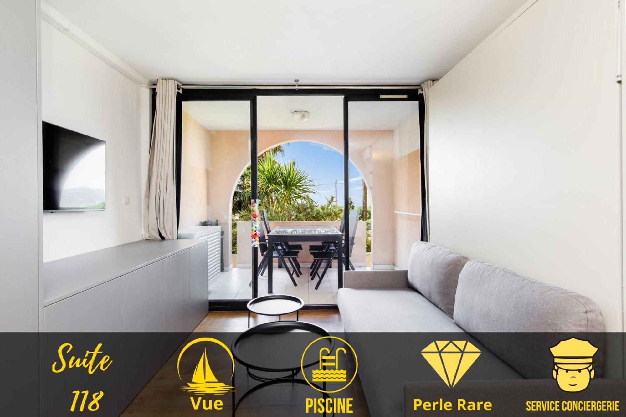 118 - Piscine - 50 Metres Plage - Terrasse - Clim - Wifi Cannes