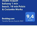 Studio Suquet Balcony 1 Min Beach, 10 Min Palais & Croisette Works
