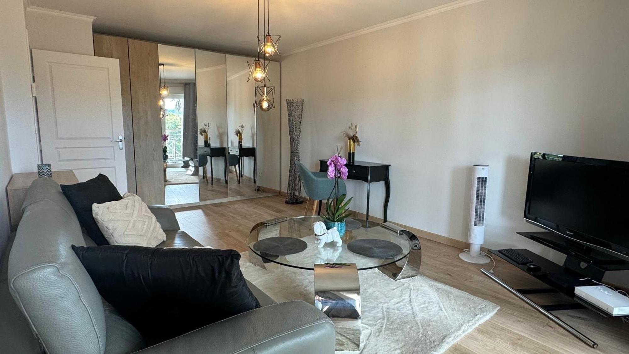 Cannes: Ravisante Rénové Vue Parc Appartement Cannes