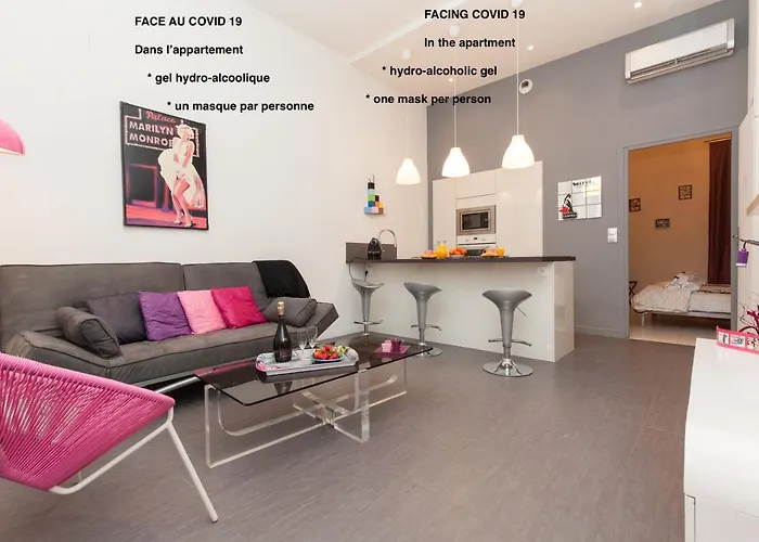 Marylin 2 Pieces 3 Etoiles, Plein Coeur De Cannes, 5Mn Palais Et Plages