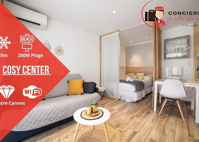Cosy Center - Rue D\'Antibes - 200M Plage- Clim - Wifi - Unique