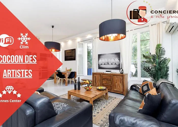 Le Cocon Des Artistes - Coeur De Cannes - Spacieux - Terrasse - Clim