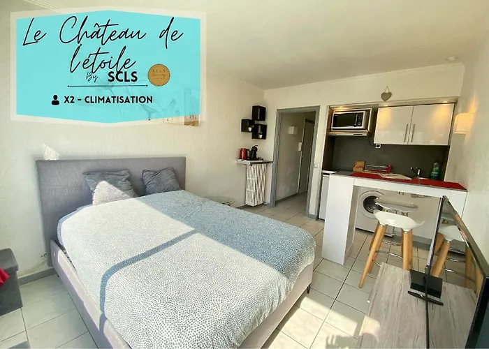 CHÂTEAU DE L\'ETOILE - TRÉS BEAU STUDIO - À 2 min À PIED DES PLAGES DU MIDI