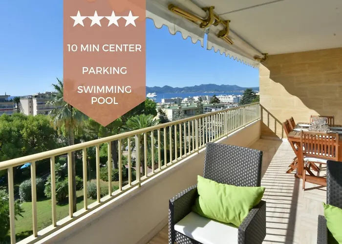 Close To Downtown Cannes Swimming Pool And Sea View