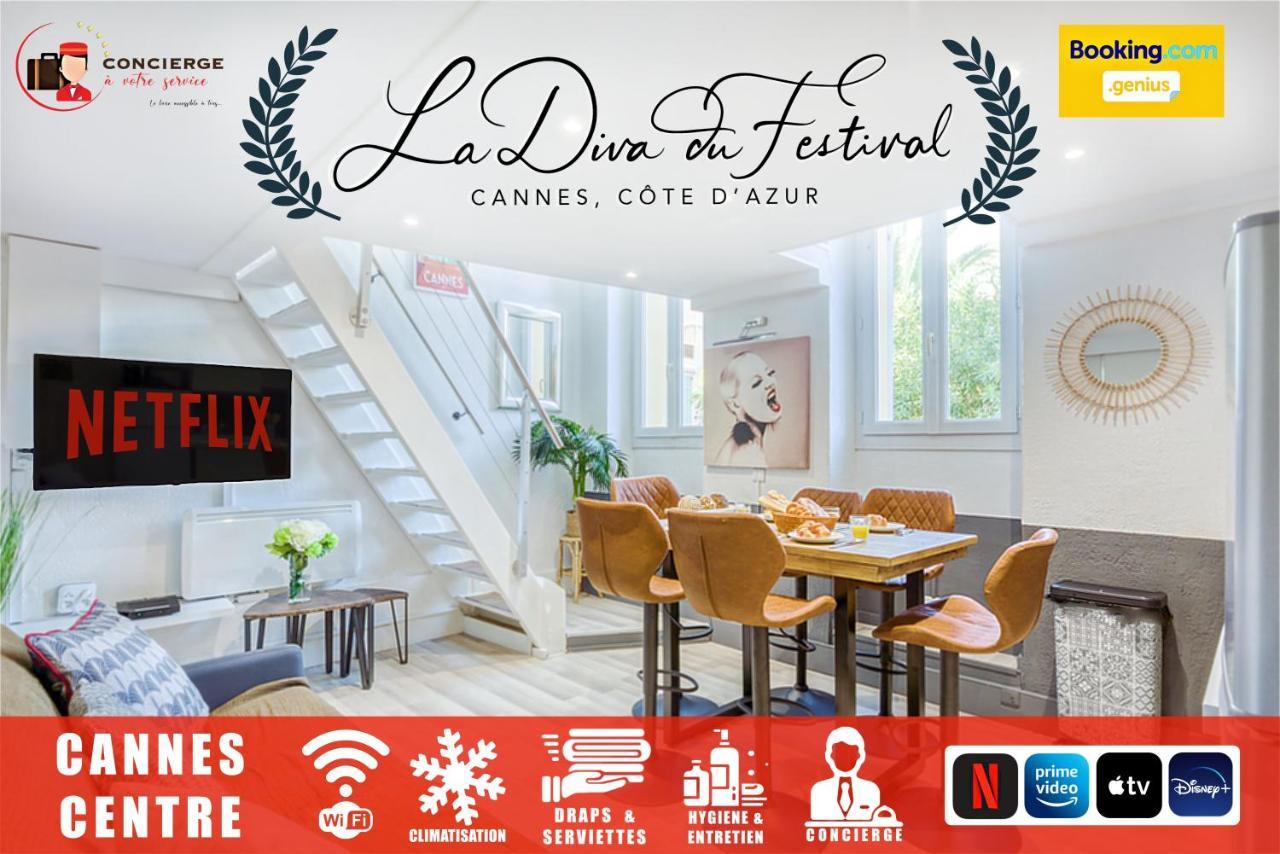 La Diva Du Festival - 10 Mn A Pied Palais & Plages - Cosy & Calme - Clim - Wifi Cannes