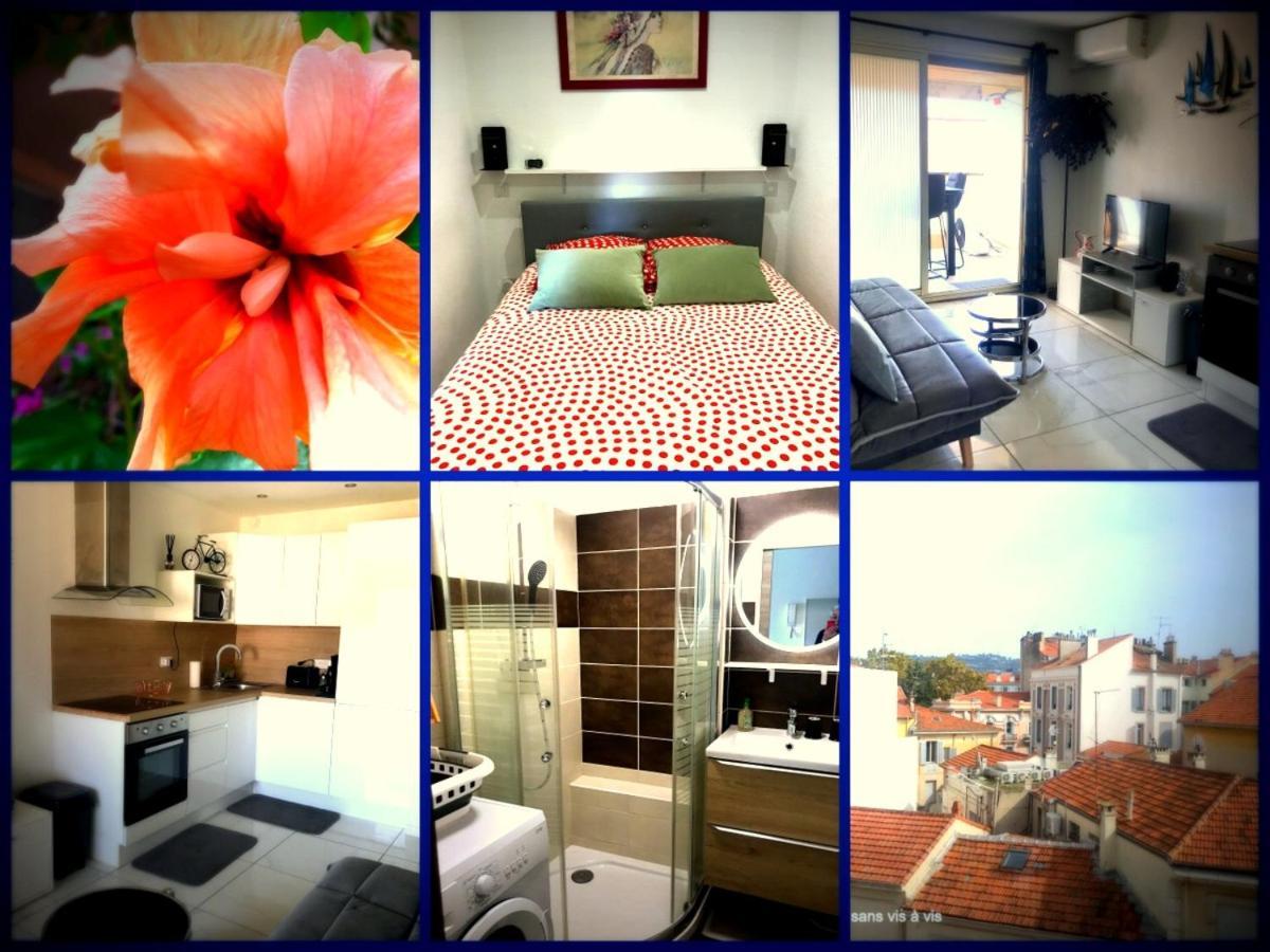 Apartment 2 Pieces Avec Terrasse -Calme-Sans Vis A Vis-Garage-Centre De Cannes *