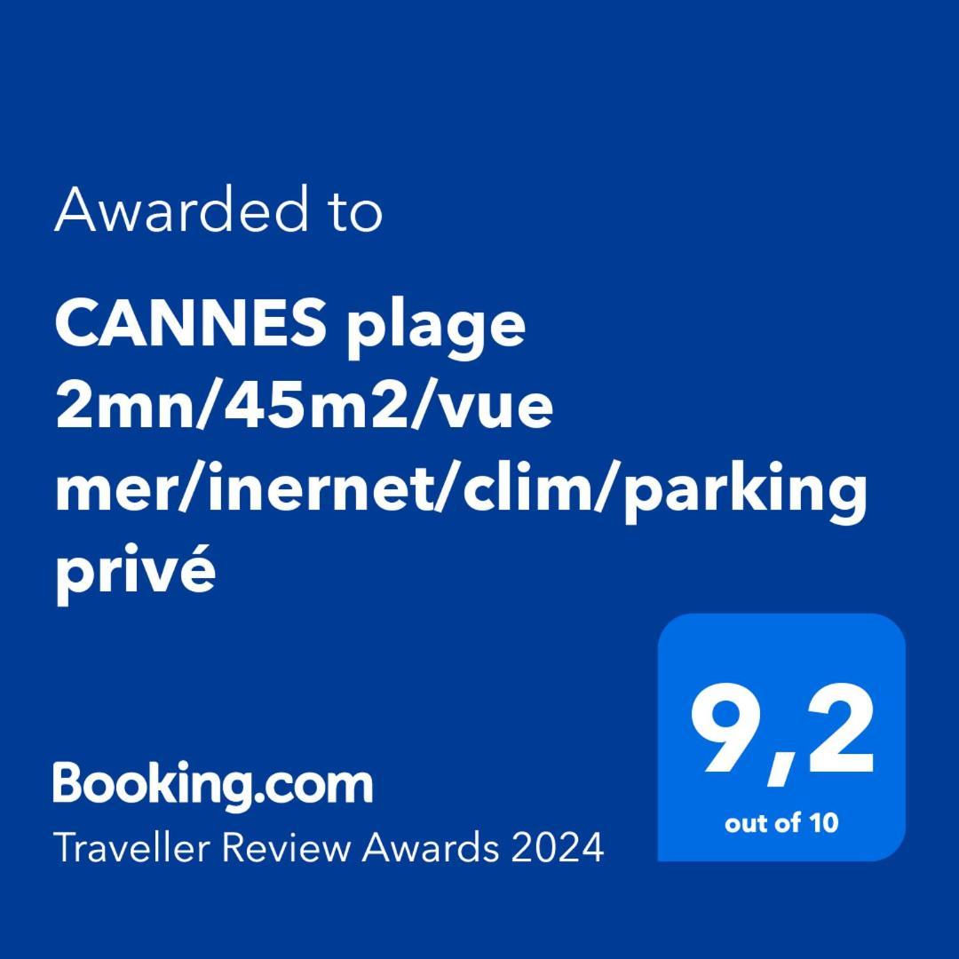 Apartment 2mn/45m2/vue Mer/inernet/clim/parking Prive Cannes