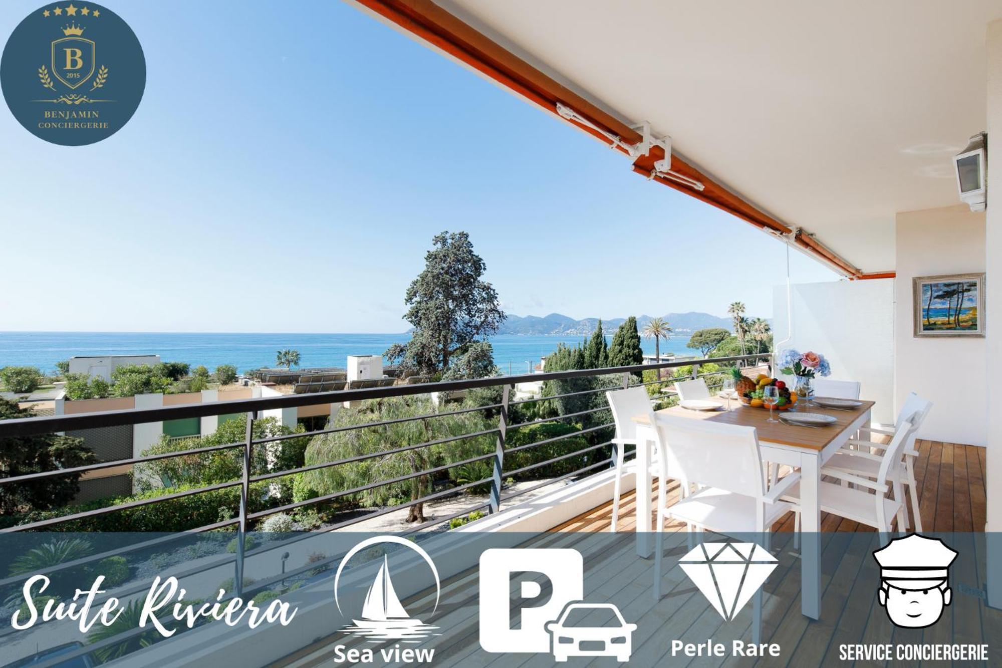 Riviera - Sea View - Clim - 50m - De Standing - Spacieux 180 M2 - Parking Cannes