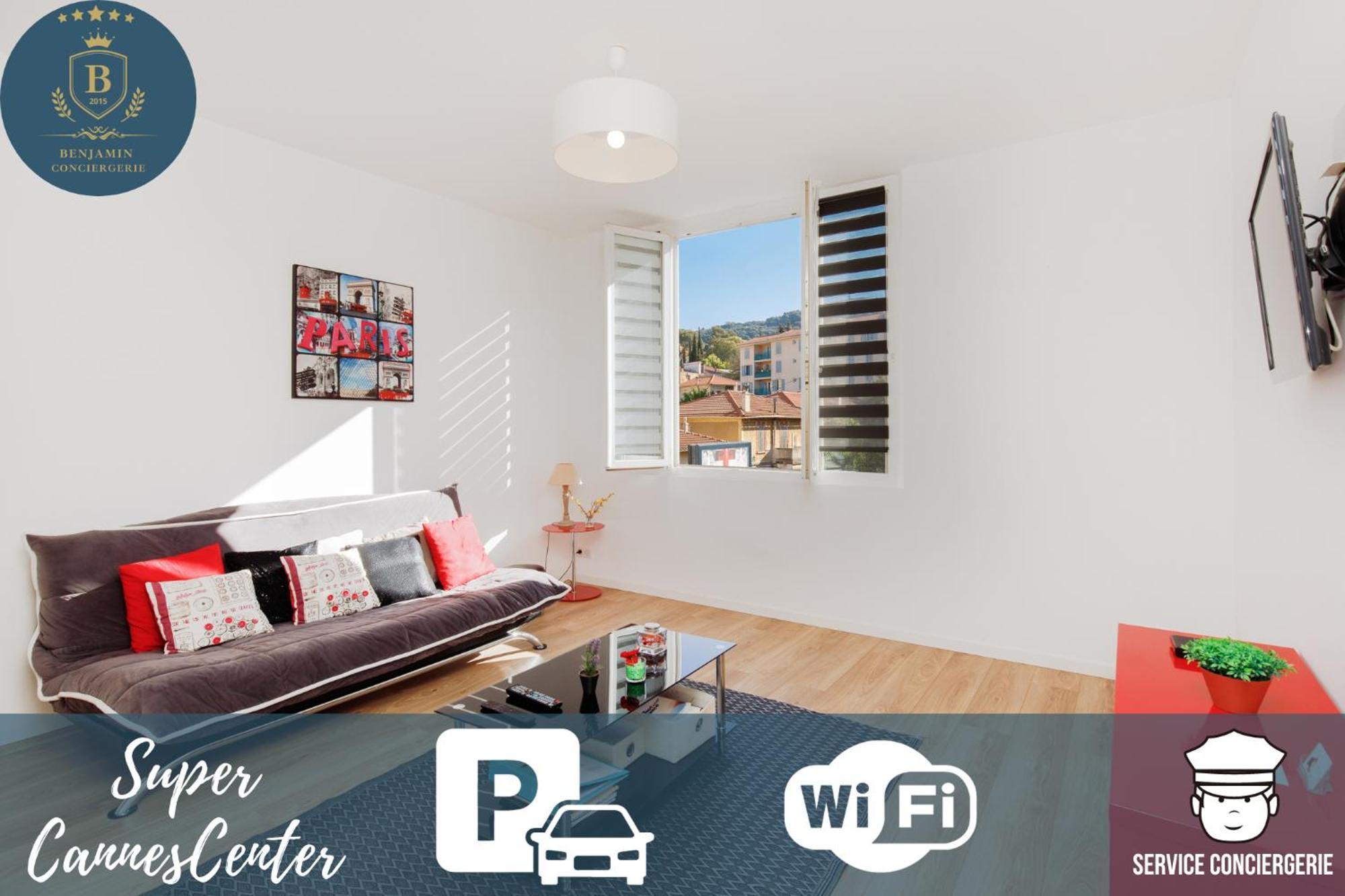 Apartamento Supercannes Center - Parking - Spacieux 70 Metres - Clim - Wifi