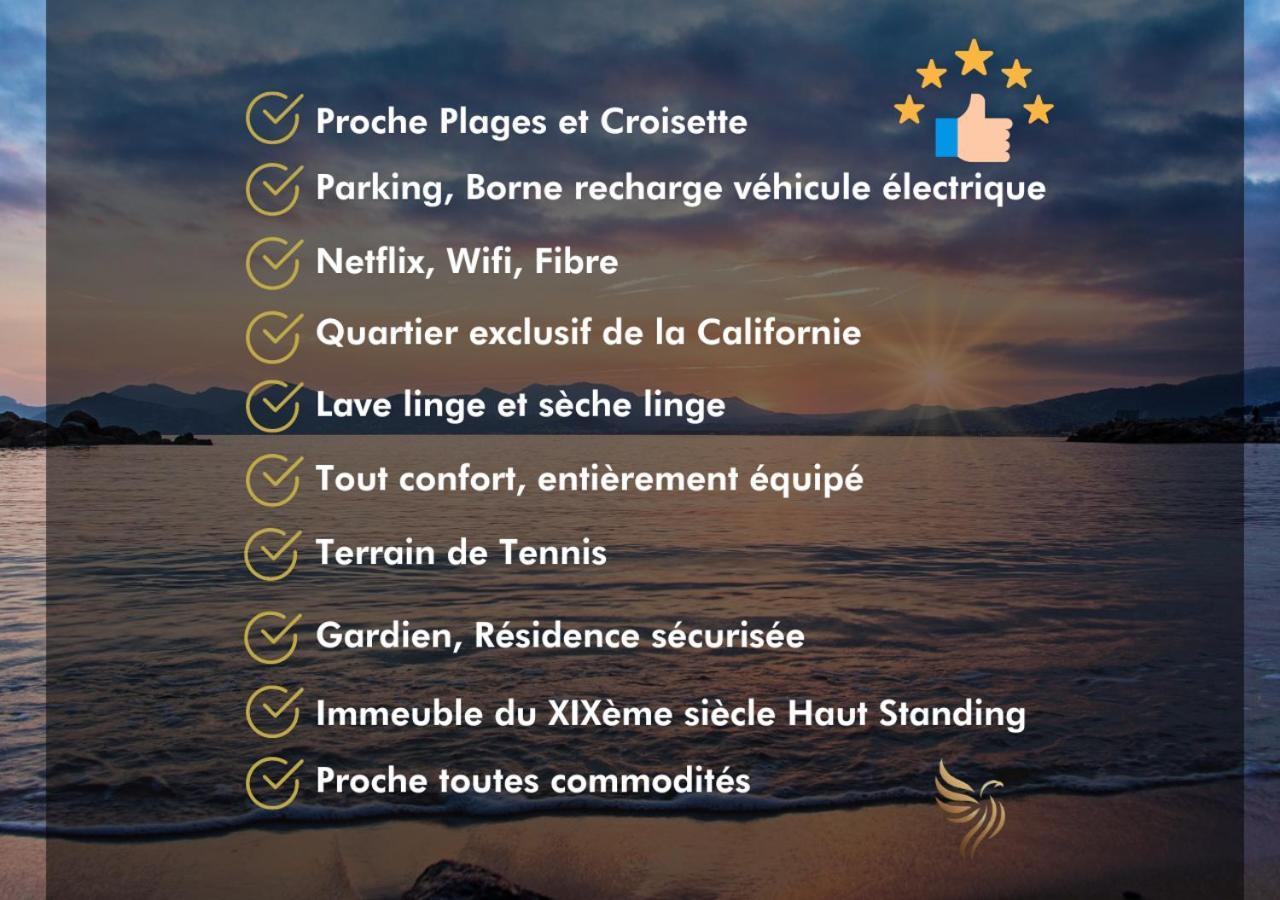 California Studio-parking-wifi-confort- Jardin Commun Avec Splendide Vue Mer-capitalchic Services Apartment