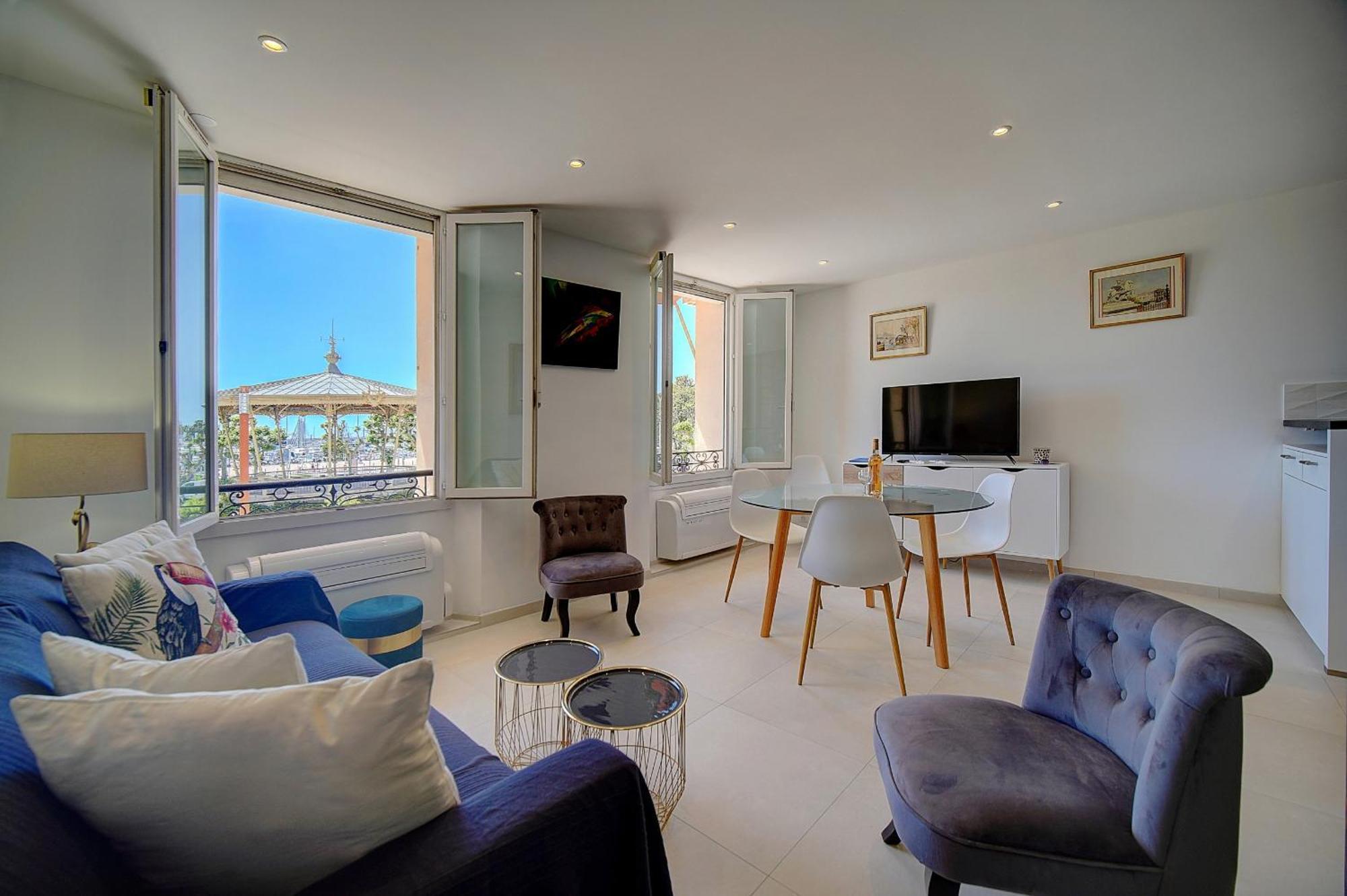 Lumineux 3 Pieces Renove Face Au Port L! A2b218 * Cannes