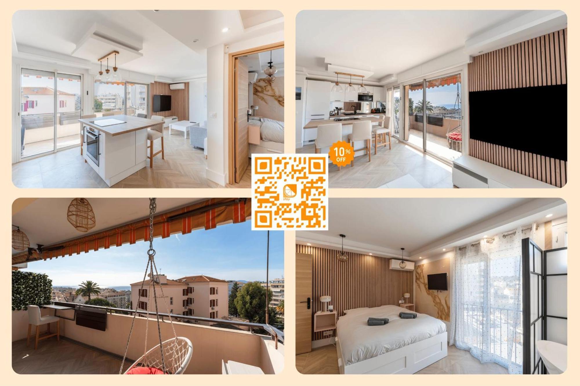 Les Yuccas - 2 Pieces Suquet Parking Vue Pour 4 Personnes Cannes