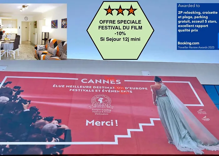 Offre Speciale Festival Film Si Sejour Superieur 12J , 2P Croisette, Grande Terrasse, Parking Gratuit, Calme, Accueil 5 Etoiles, Excellent Rapport Qualite-Prix