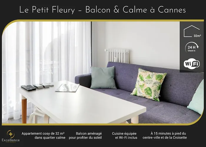 Le Petit Fleury - Balcony, Calm In Cannes