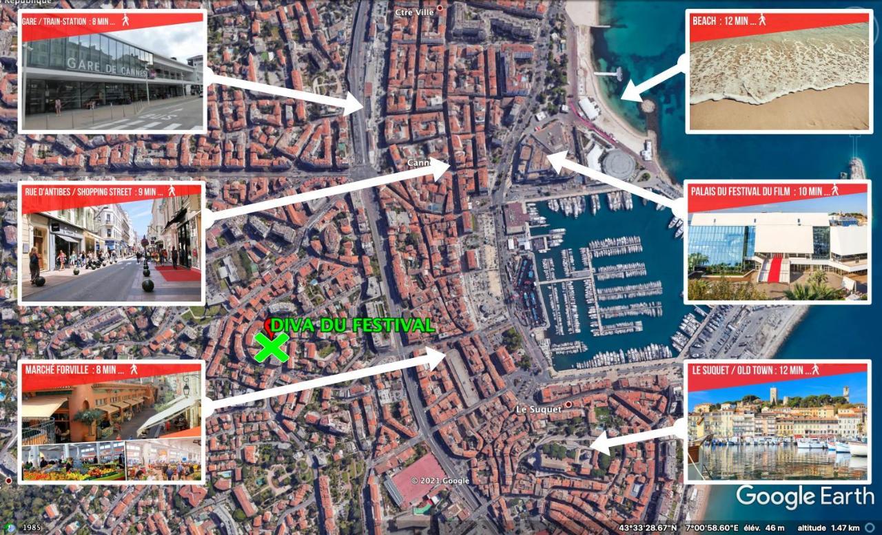 Apartment La Diva Du Festival - 10 Mn A Pied Palais & Plages - Cosy & Calme - Clim - Wifi