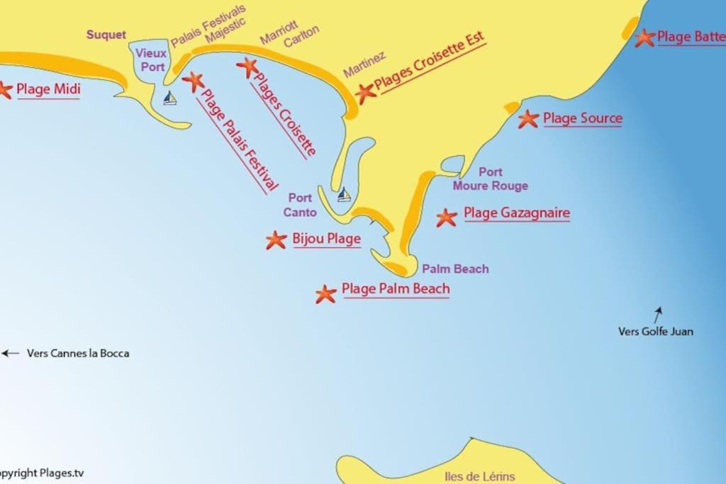 Palm Parking, Clim, Wifi 2' A Pieds Cannes