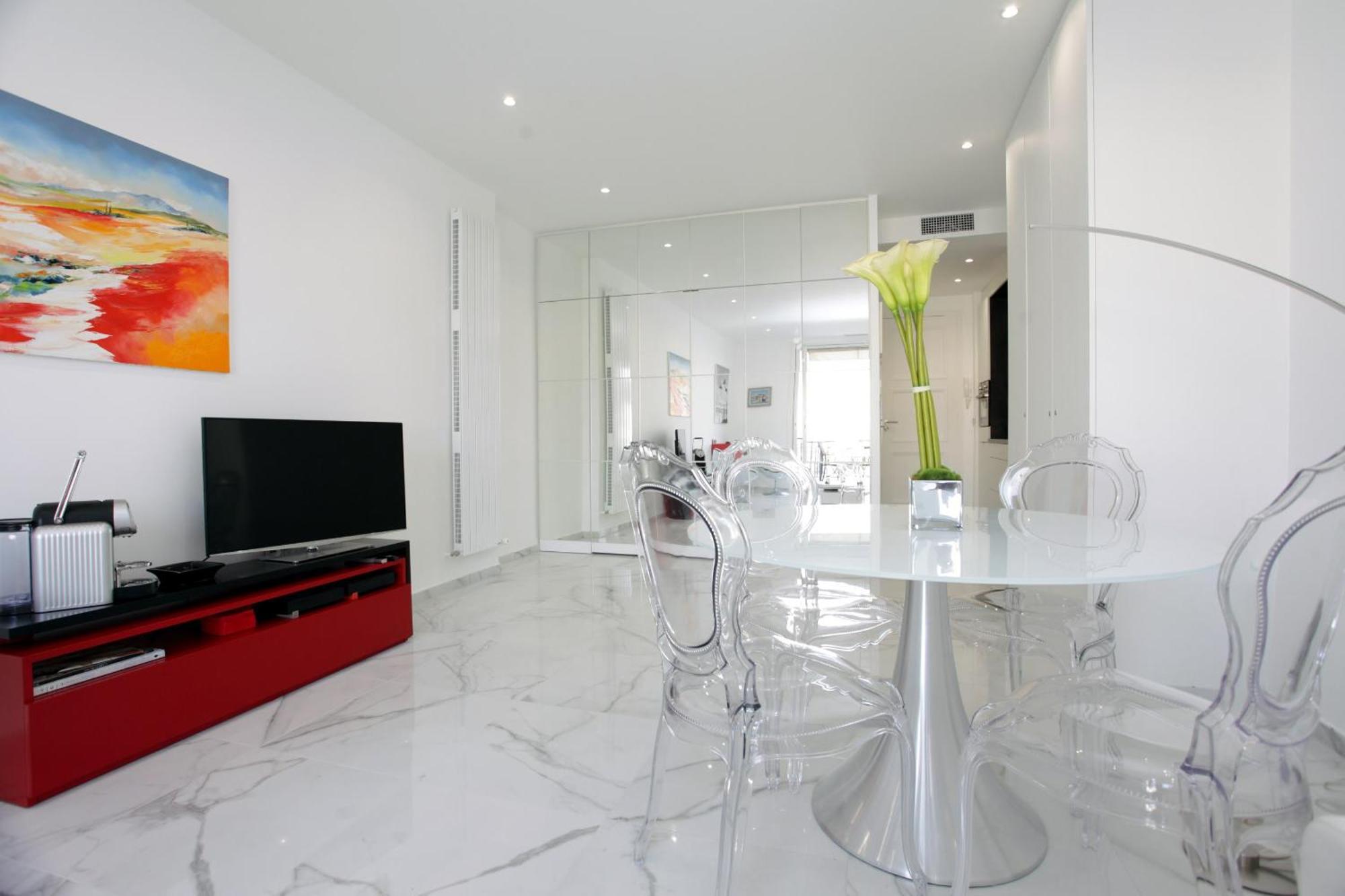 La Croisette Elegant Avec Balcon Et Vue Apercu Appartement *